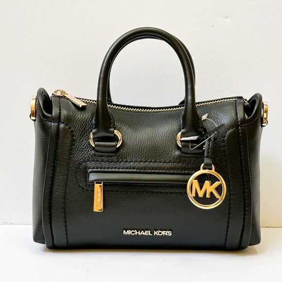 Michael Kors Carine Extra-Small Top Zip Satchel Shoulder Crossbody Bag Black - Picture 14 of 14